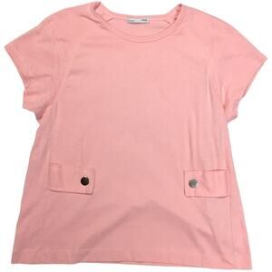 Zara Top W&B Collection Crew Neck Short Sleeve Women's M Casual Shirt‎ Pink